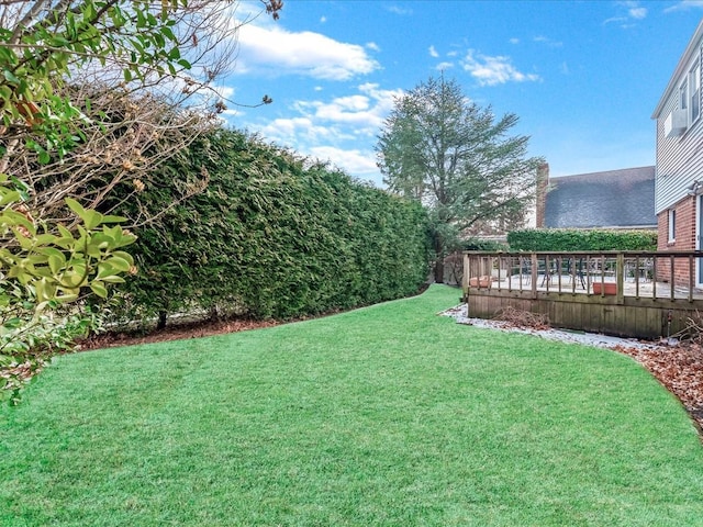 80-51 Little Neck Pkwy, Glen Oaks, NY 11004 - view of green lawn featuring a wooden deck