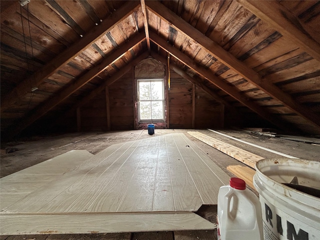 view of attic