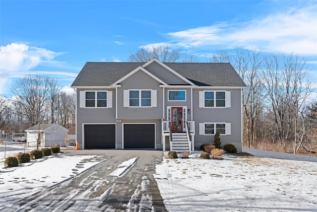 split foyer home with a garage