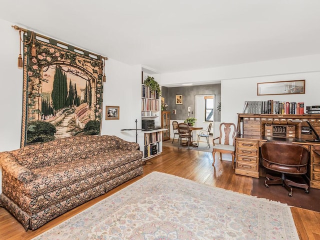 living room featuring hardwood / wood-style flooring