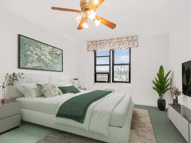 3840 Greystone Ave Unit 3A, Bronx, NY 10463 - bedroom featuring carpet flooring, baseboards, and ceiling fan