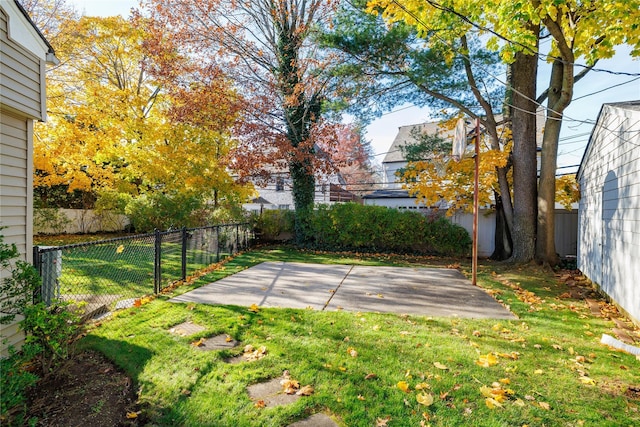 view of yard featuring a patio