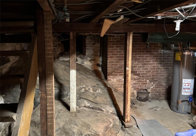 attic with gas water heater