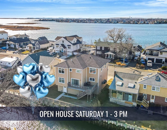 829 S Long Beach Ave, Freeport, NY 11520 - aerial perspective of suburban area featuring a large body of water