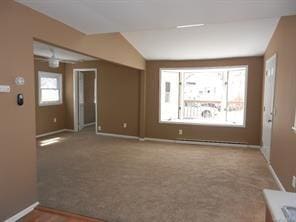 empty room with carpet floors and a healthy amount of sunlight