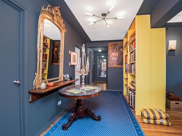 entrance foyer with wood-type flooring