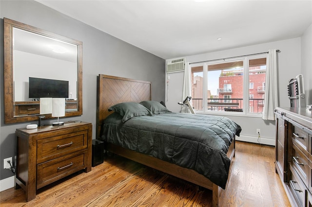 bedroom featuring light wood-type flooring