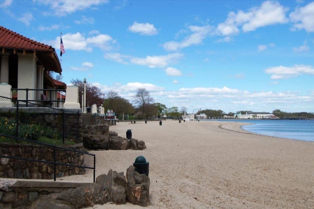 view of road featuring a water view