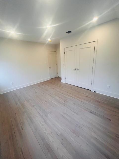 empty room featuring light hardwood / wood-style flooring