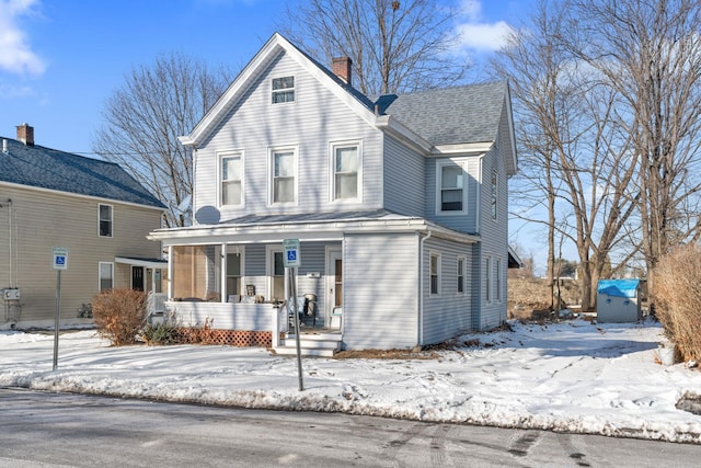 front of property with a porch