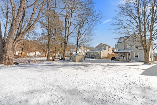 view of snowy yard