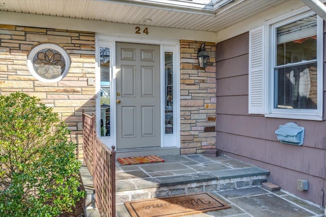 view of doorway to property