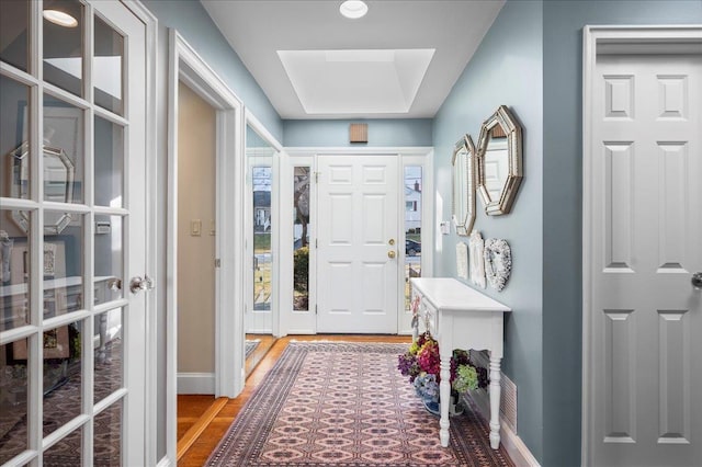 entryway featuring hardwood / wood-style floors