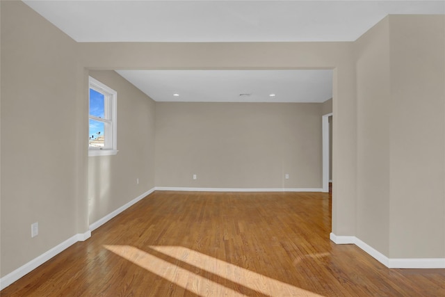 empty room with light wood-type flooring