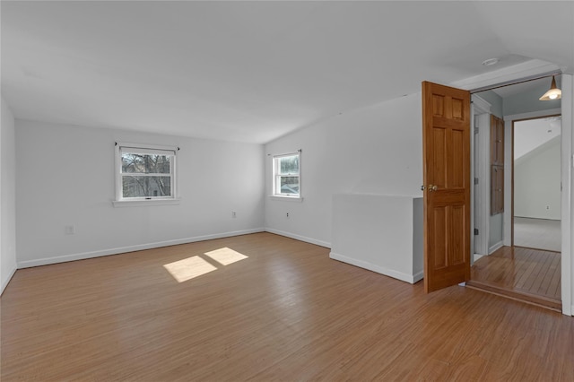 empty room featuring light hardwood / wood-style flooring