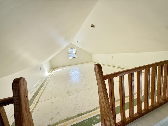 bonus room featuring lofted ceiling