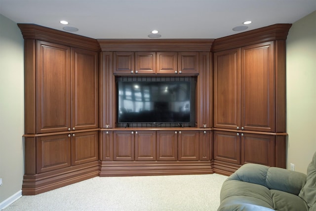 1 Lake Dr, Middle Island, NY 11953 - carpeted living area with recessed lighting