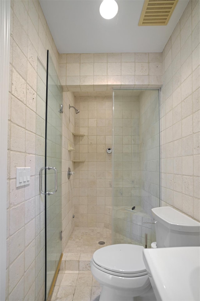 1 Lake Dr, Middle Island, NY 11953 - bathroom with tile walls and a shower stall