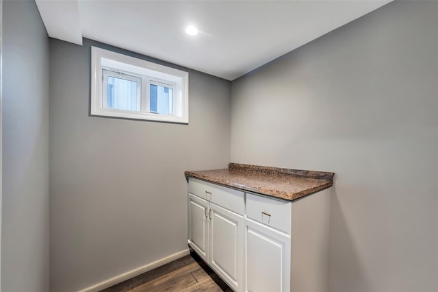 interior space featuring dark hardwood / wood-style floors