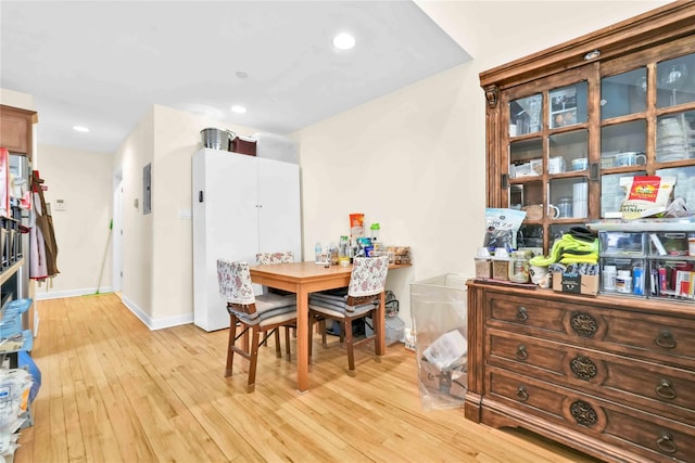 dining area featuring light hardwood / wood-style flooring