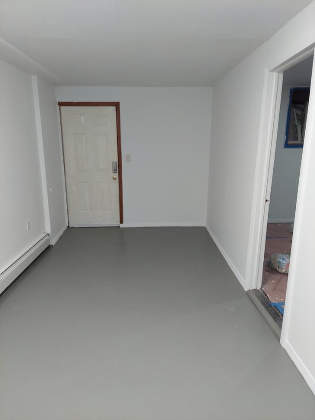 empty room with concrete floors