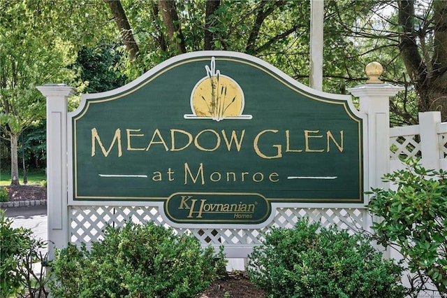 view of community sign