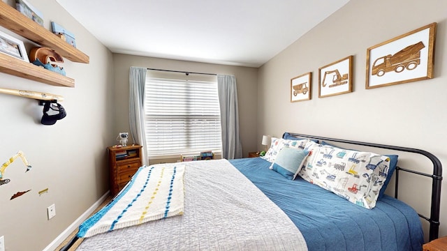 bedroom with baseboards