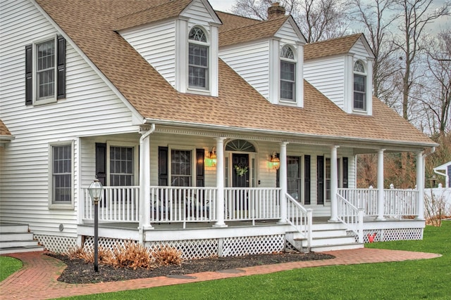 view of front of home with a porch