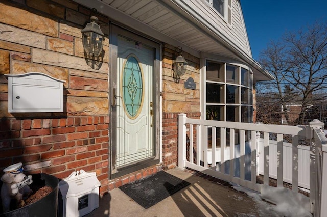 view of doorway to property