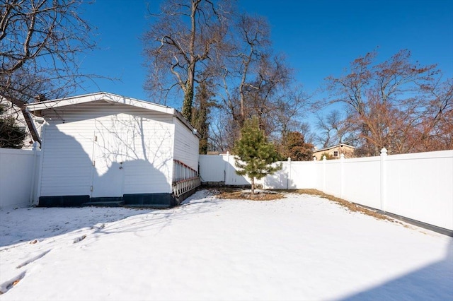 view of snowy yard