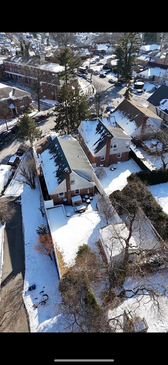 view of snowy aerial view