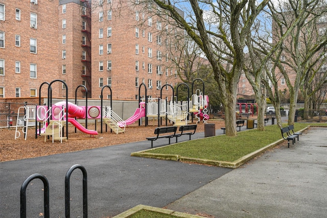 view of jungle gym