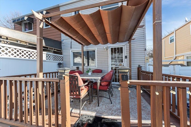 view of wooden terrace