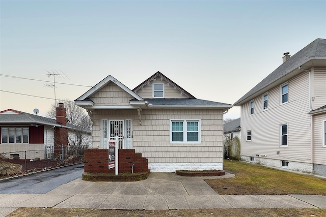 view of bungalow-style home