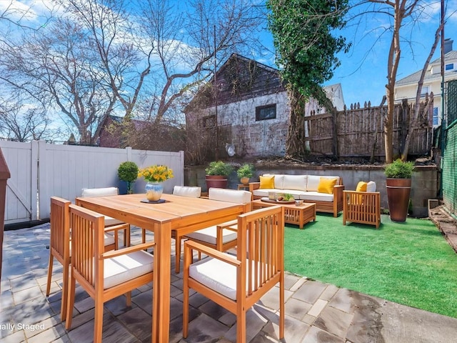 view of patio / terrace with an outdoor hangout area