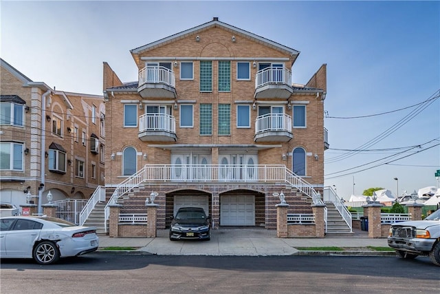 view of property featuring a garage