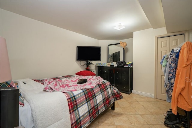 view of tiled bedroom