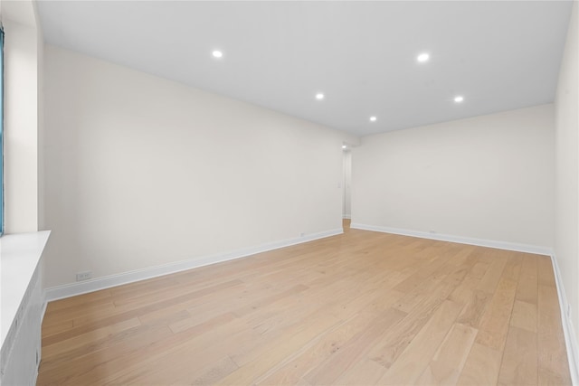 empty room featuring light wood-type flooring