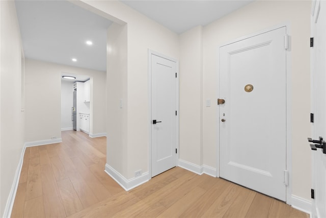 foyer featuring light hardwood / wood-style flooring