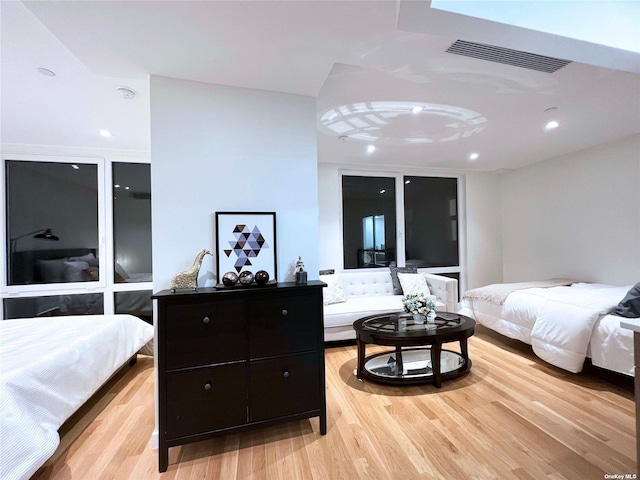 bedroom featuring light hardwood / wood-style flooring