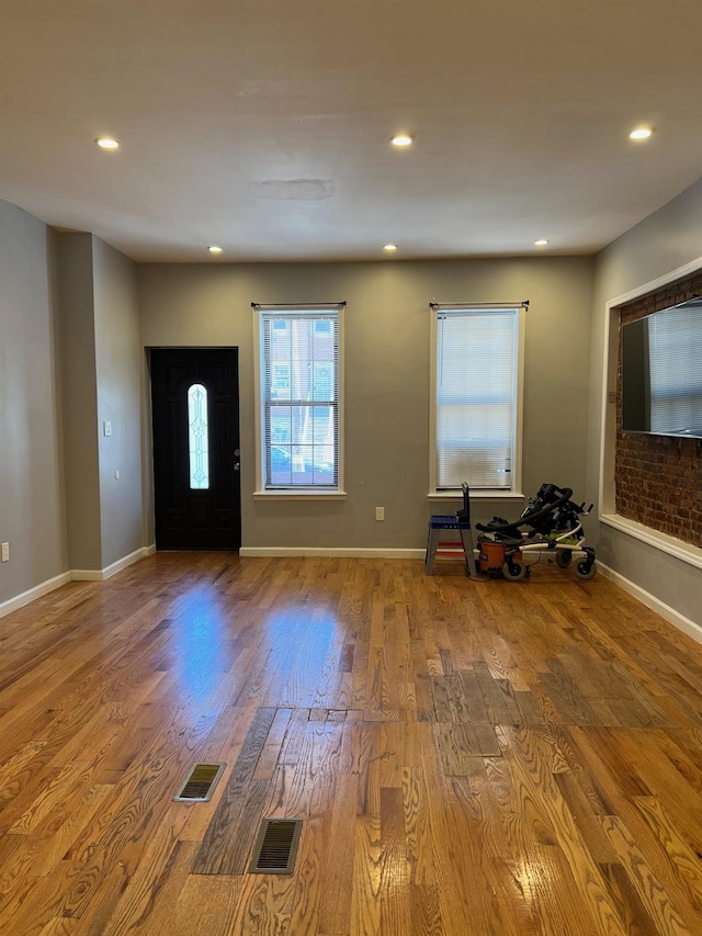 foyer featuring hardwood / wood-style flooring