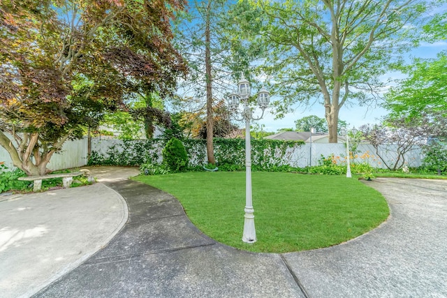 view of yard with a patio area