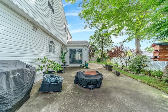 view of patio with grilling area