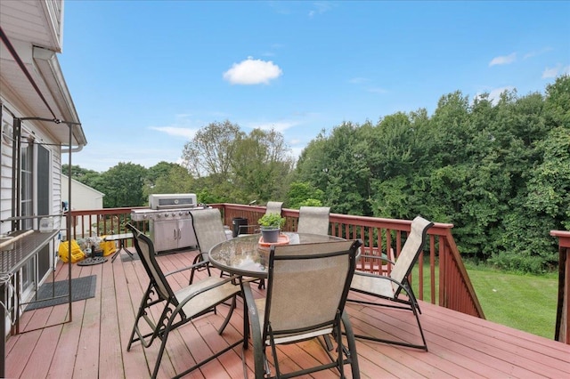 view of wooden deck