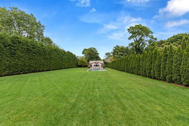 view of yard with a gazebo