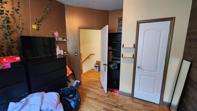 bedroom featuring light hardwood / wood-style flooring