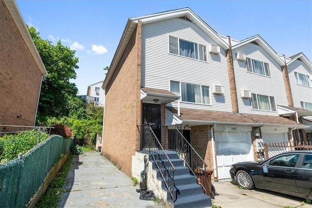 view of property with a garage