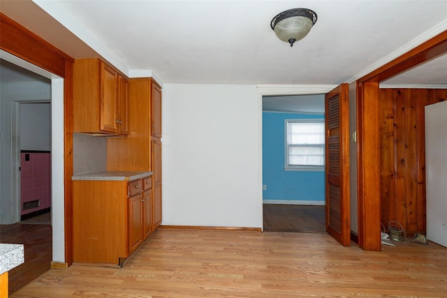 kitchen featuring light wood-type flooring