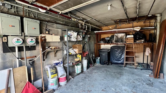 storage room featuring electric panel