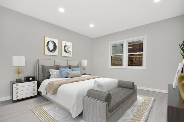 bedroom featuring hardwood / wood-style flooring